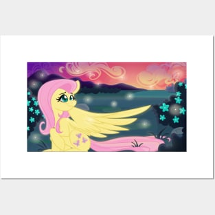 Fluttershy Fireflies Posters and Art